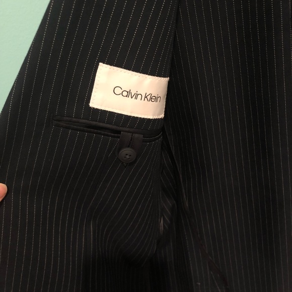 NWT Calvin Klein Navy Slim Fit Stretch Sport Coat - Picture 6 of 8